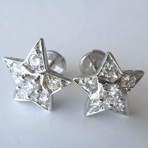 CHANEL COMÈTE GÉODE 18K Diamond MEDIUM Stud Earrings